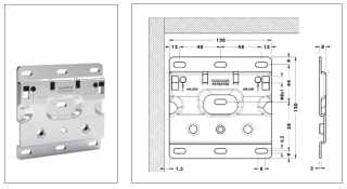 FÜGGESZTŐ ELEMEK - ALSÓSZEKRÉNY FÜGGESZTŐ 897 SÍN XL 120X120MM HORGANYZOTT #2