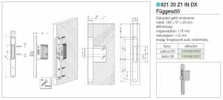 FÜGGESZTŐ ELEMEK - REJTETT POLCFÜGGESZTŐ 821.20 20MM BALOS HORGANYZOTT #2