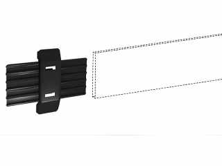 FÜGGESZTŐ ELEMEK - REJTETT POLCFÜGGESZTŐ 895 SZERELŐSABLON VÉG 821.2-HEZ . FEKETE #1