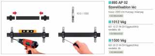 FÜGGESZTŐ ELEMEK - REJTETT POLCFÜGGESZTŐ 895 SZERELŐSABLON LÉC 2000MM FEKETE #2