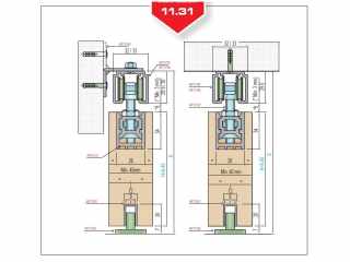 TOLÓAJTÓ VASALAT - TOLÓAJTÓ BÚTORLAPHOZ 100 SILENT FILO SZETT 80 kg ALUMÍNIUM #3