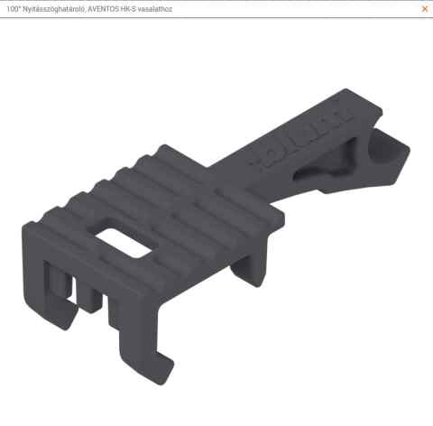 BLUM AVENTOS HK-S 20K7A41 / 100° Nyitásszöghatároló, AVENTOS HK-S vasalathoz / Sötétszürke