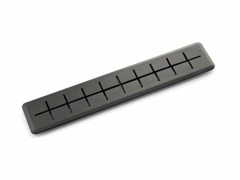IRODABÚTOR KIEGÉSZÍTŐ KÁBELKIVEZETŐ ART914 HASÍTOTT 207x9x45mm ANTRACIT