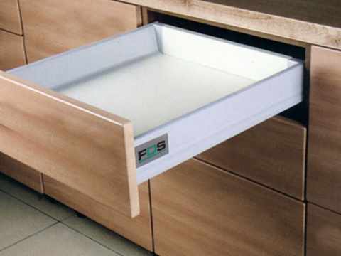 FIÓKRENDSZER - FDS DUPLAFALÚ FÉM FIÓKOLDAL FDS-DF PO A PUSH OPEN 500mm, 20kg SZÜRKE