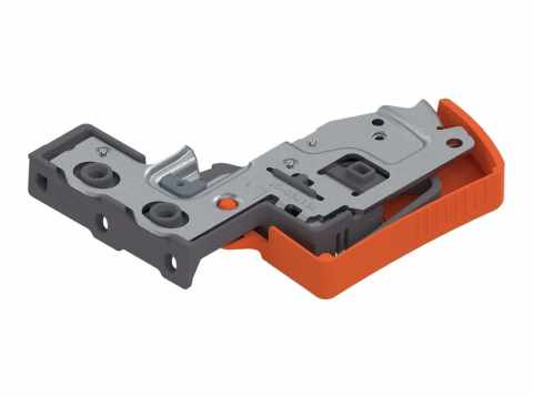 BLUM T51.7601 KUPP L / MOVENTO Kuplung, oldal irányú állítással, bal / Narancssárga