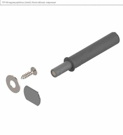 BLUM Tip-On 956.1004 / ajtókhoz, Rövid , mágnessel / R7036 platinaszürke