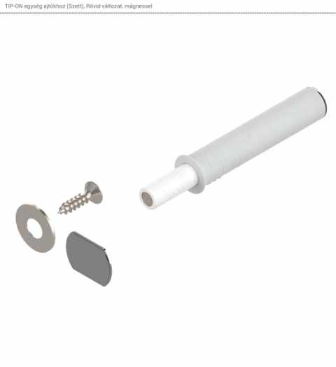 BLUM Tip-On 956.1004 / ajtókhoz, Rövid , mágnessel / Selyemfehér