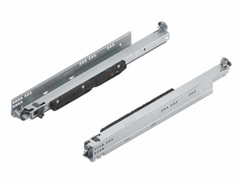 BLUM- MOVENTO 766H5000S  MOVENTO*MP  Cink ezzel BLUMOTION S, teljes kihúzás a fa fiók, 60 kg, NH=500 mm, kuplunggal szerelendő, bal / jobb