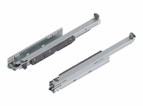 BLUM- MOVENTO 760H5500S  MOVENTO MP  Cink ezzel BLUMOTION S, teljes kihúzás a fa fiók, 40 kg, NH=550 mm, kuplunggal szerelendő, bal / jobb