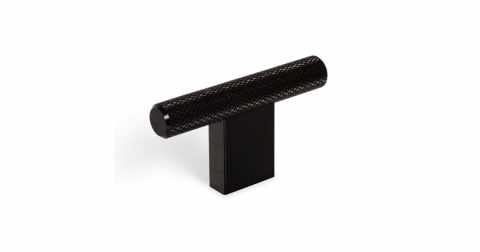 FOGANTYÚ VIEFE - GRAF2 gomb, 60mm, fém, csiszolt fekete