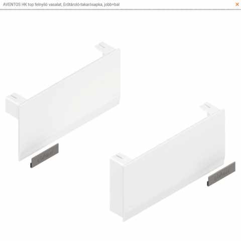BLUM- AVENTOS HK / HK top 22K8000  ABD R+L Selyemfehér/inoxszürke felnyíló vasalat, takarósapka szett, jobb+bal