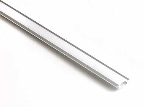 VILÁGÍTÁSTECHNIKAI KIEGÉSZÍTŐ BEMARHATÓ LED PROFIL OPÁL BORÍTÁSSAL, 2M ALUMÍNIUM