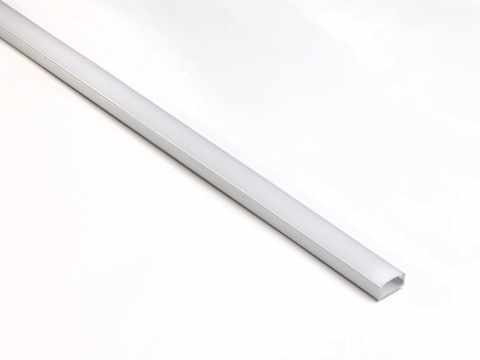 VILÁGÍTÁSTECHNIKAI KIEGÉSZÍTŐ CSAVAROZHATÓ LED PROFIL OPÁL BORÍTÁSSAL, 2M ALUMÍNIUM