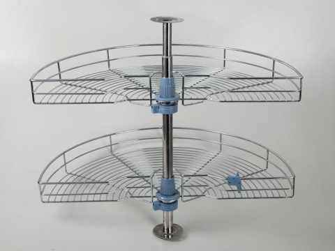 BELSŐ FÉMRÁCS 24323 FÉLKÖR KOSÁR GARNITÚRA 740x600/750 mm KRÓM